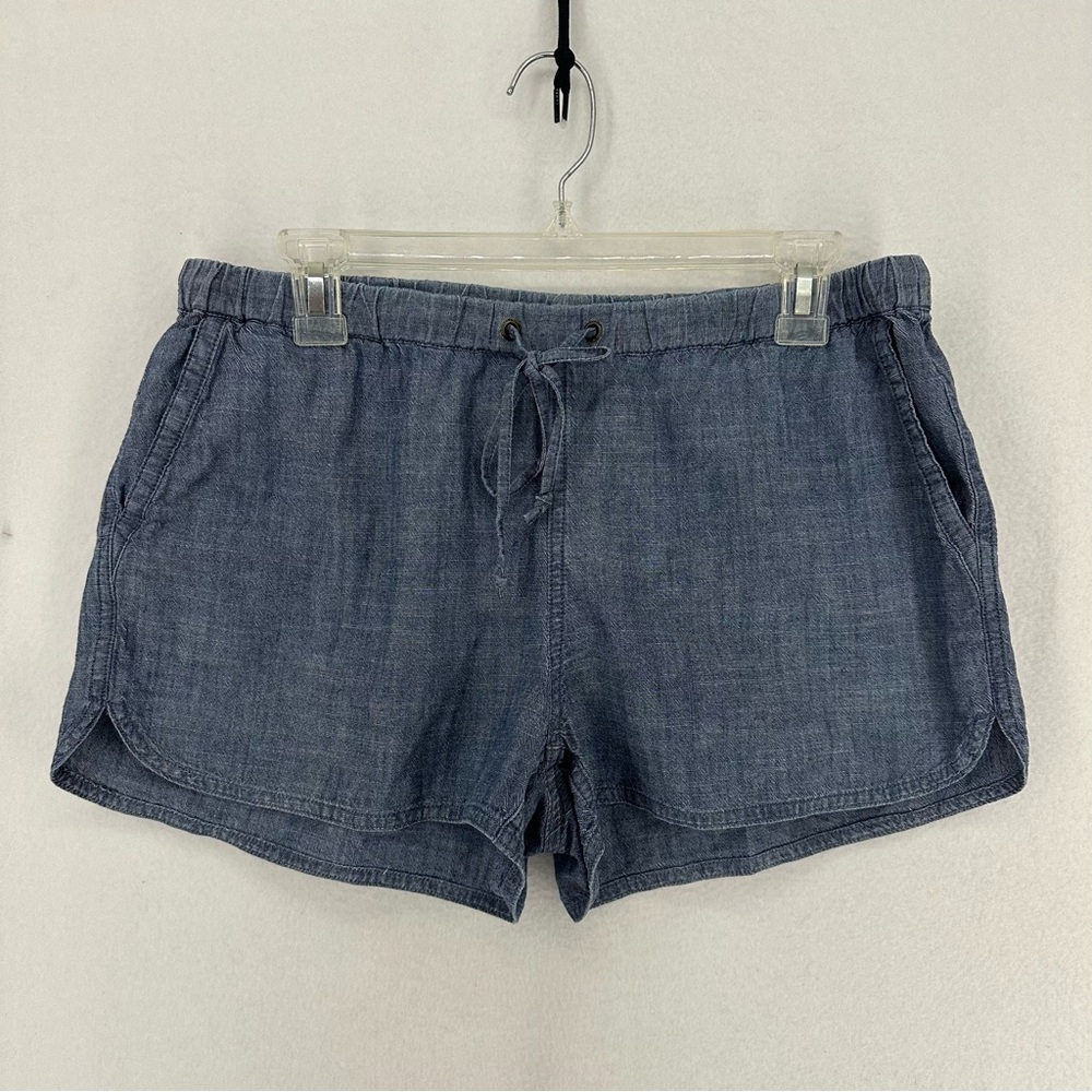 J Crew‎ Chambray Drawstring Shorts Women’s Medium Blue